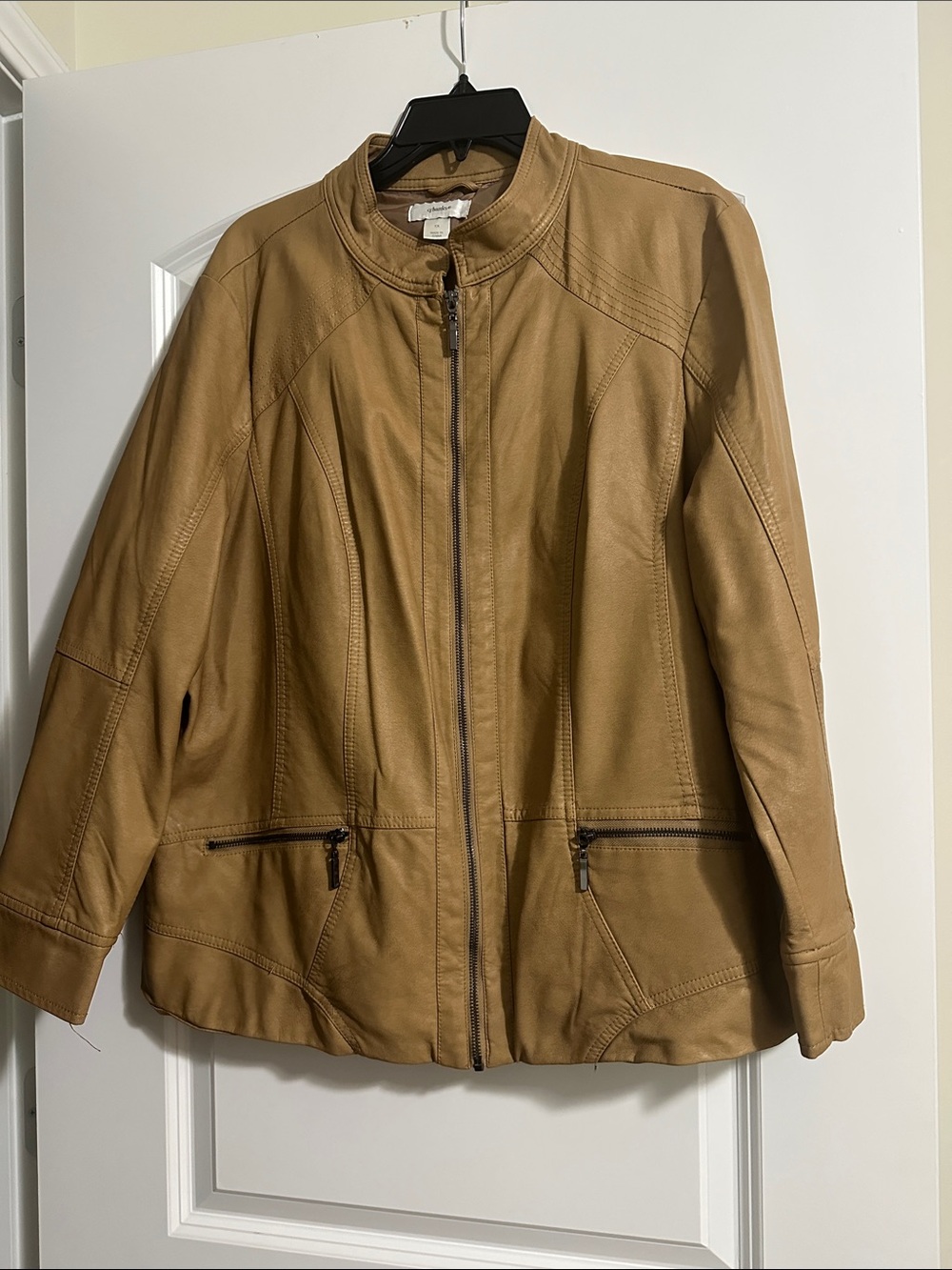 CJ Banks Camel/Tan Zip Jacket